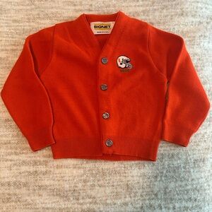 Signet Orange University of Miami Button-Up Cardigan